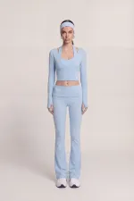 Ellen Bolero with Tie-Up Crop Cut, Blue