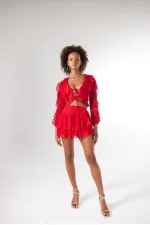 Elsa Etek Kırmızı