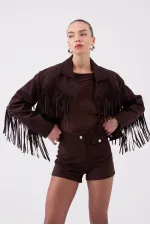 Valeri Suede Shorts Brown