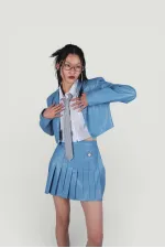 College Deri Etek Mavi