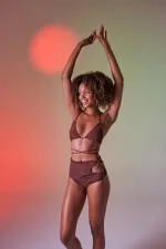 Delphi Yüksek Bel Bikini Altı Kahverengi