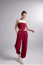 Pantalon de survêtement Rhode bordeaux