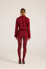 Veste blazer courte Camila rouge bordeaux