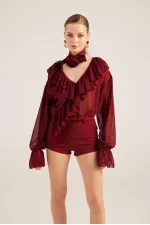 Chemise Sassy bordeaux