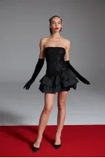 Sequined Mini Francesca Dress Black