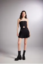 Devon Şort Etek Siyah