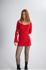 Rolla Elbise Kırmızı