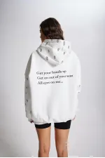 Sweat-shirt blanc à œil