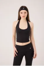 Ellen Halter Neck Bustier, Black