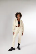 Mixed Sweatshirt Beige