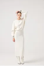Jacey Knit Dress White