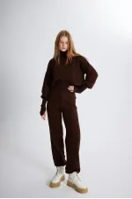 Ensemble deux pièces en maille Thinky, marron