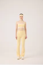 Fabiola Double-Layer Strappy Bustier, Yellow