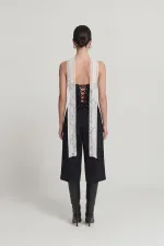 Lace Shawl Detail Corset Tayla Bustier Black