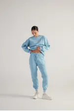 Fluffy Eşofman Altı Mavi