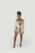 Fancy Blazer Ceket Bej