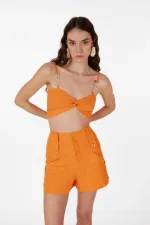 Rise Chain Blouse Orange