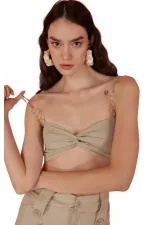 Rise Chain Blouse Beige