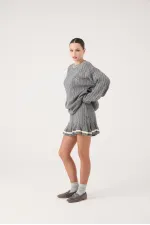 Harold Knitted Skirt Gray