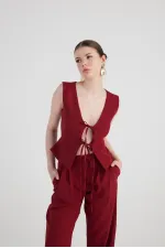 Gilet Frida bordeaux