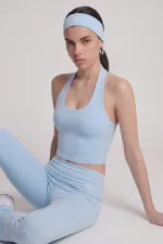 Ellen Halter Neck Bustier Blue