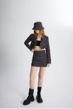 Veste en tweed noire