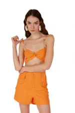 Rise Chain Blouse Orange