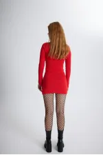 Rolla Elbise Kırmızı