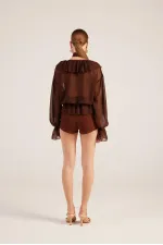 Chemise marron Sassy