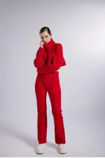 Alert Jean Pantolon Kırmızı