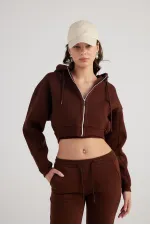 Mixed Sweatshirt Brown