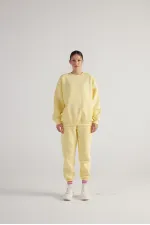 Sweat-shirt jaune fin