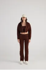 Pantalon de survêtement marron mélangé