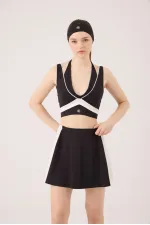 V-Neck Stella Bustier Black