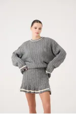 Harold Knitted Skirt Gray