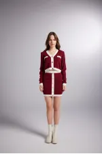 Elias Knitwear Suit Claret Red