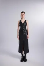 Hera Deri Etek Siyah