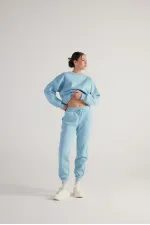 Fluffy Eşofman Altı Mavi