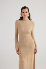 Sally Knit Dress Beige