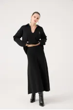 Zoi Knit Skirt Black