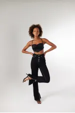 Toll Jean Pantolon Siyah