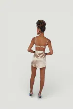 Jupe fantaisie beige