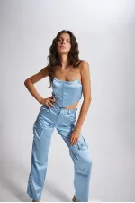 Pantalon bleu Maddy