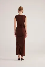 Robe Lily marron