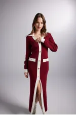 Elias Knit Dress Burgundy