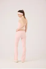 Ellen Flare Leggings with Waistband, Pink