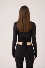 Ellen Bolero avec coupe courte à nouer, noir