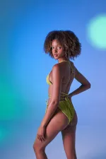 Haut de bikini vert Delphi