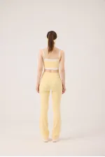 High Waist Flare Fabiola Leggings Pants Yellow
