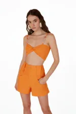 Rise Chain Blouse Orange